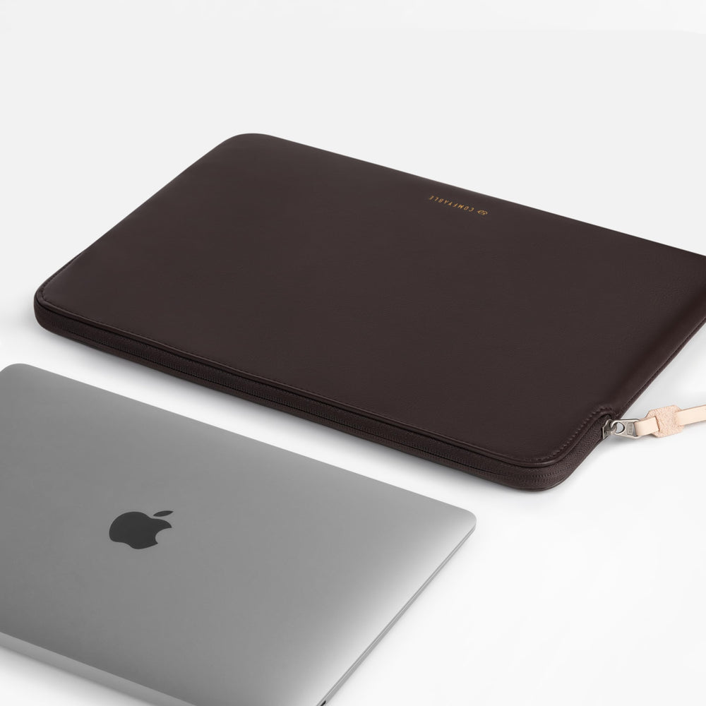 Classic Laptop ve Aksesuar Çantası - Çikolata