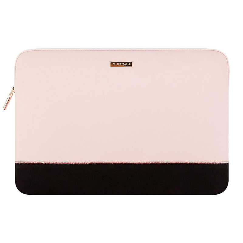Suya Dayanıklı MacBook Air/Pro Laptop Kılıfı - 13-16 inç Uyumlu (2016-2023) - Pembe & Siyah
