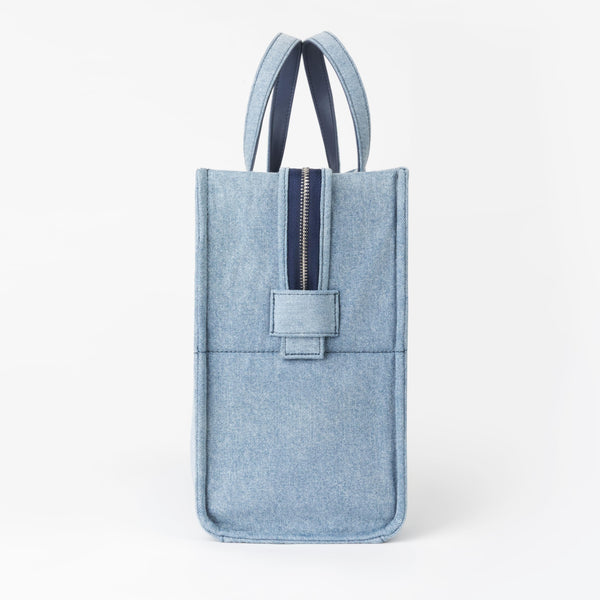 Askılı Kanvas Tote Laptop Çantası - Denim