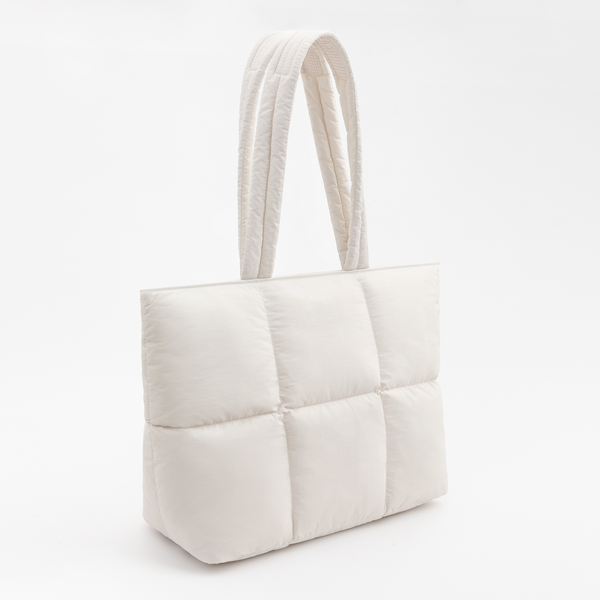 Askılı Puffy Laptop/Tablet Tote Çanta - Prinç