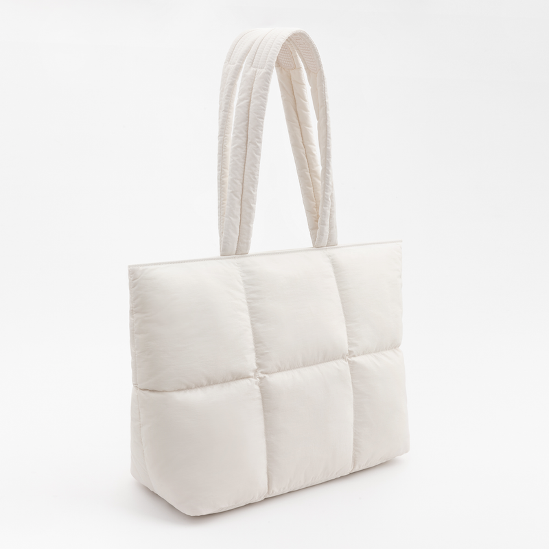 Askılı Puffy Laptop/Tablet Tote Çanta - Prinç