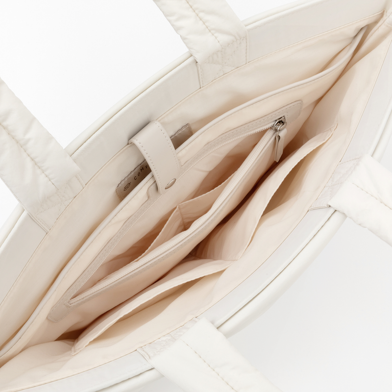 Askılı Puffy Laptop/Tablet Tote Çanta - Prinç