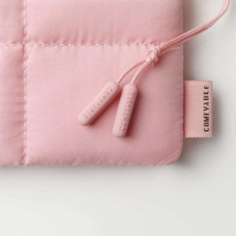 Sevimli Puffy Mini Cüzdan – Suya Dayanıklı, Şeffaf Kart Pencereli, Mıknatıslı Kapatma, AirPods ve Aksesuar Organizeri – Pembe