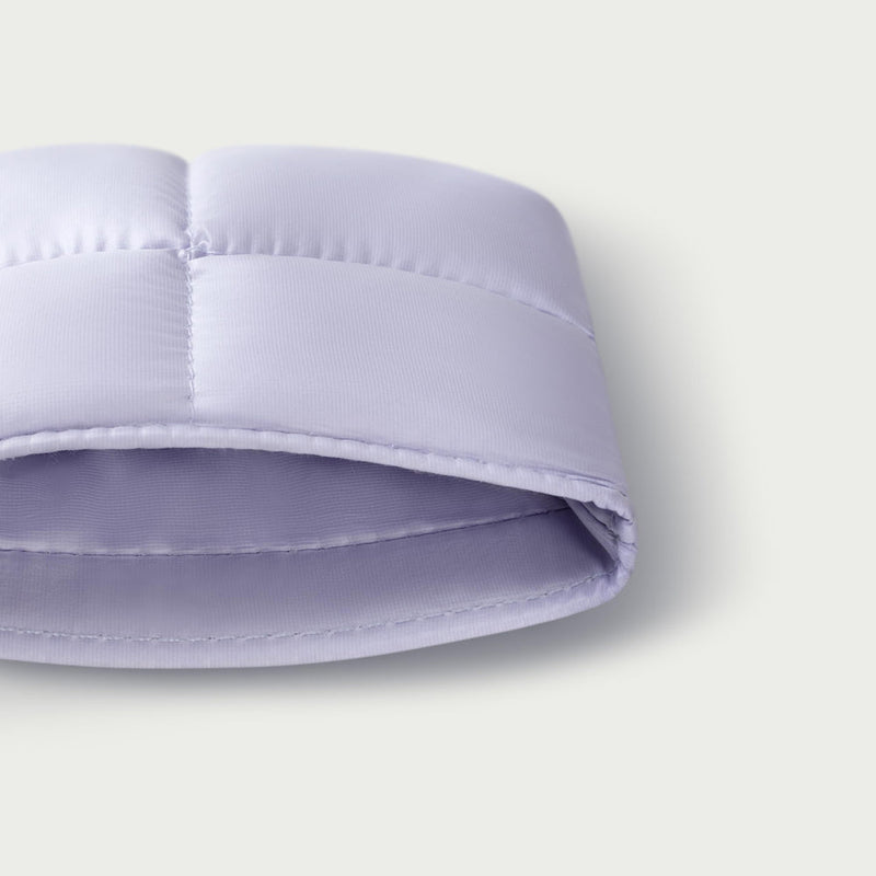 Sevimli Puffy Mini Cüzdan – Suya Dayanıklı, Şeffaf Kart Pencereli, Mıknatıslı Kapatma, AirPods ve Aksesuar Organizeri – Mor