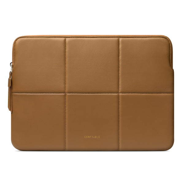 Suya Dayanıklı Kapitoneli MacBook Air/Pro Laptop Kılıfı - M5/M4/M3/M2/M1 Uyumlu - Kahverengi