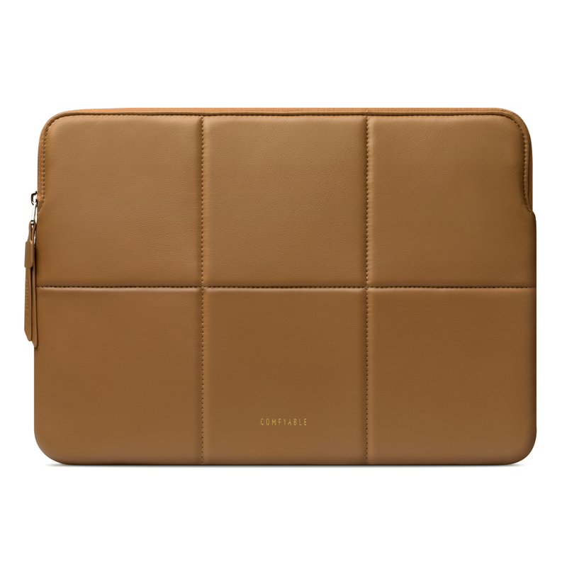 Suya Dayanıklı Kapitoneli MacBook Air/Pro Laptop Kılıfı - M5/M4/M3/M2/M1 Uyumlu - Kahverengi