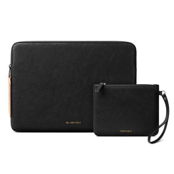 Suya Dayanıklı MacBook Air/Pro Laptop Kılıfı ve Aksesuar Çantası – M5/M4/M3/M2/M1 Uyumlu – Siyah