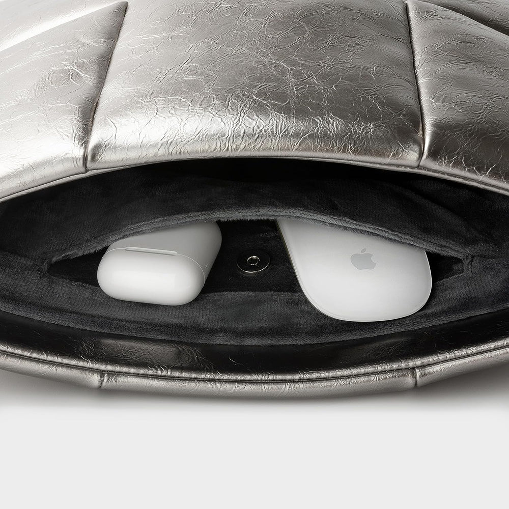 Puffy Laptop Kılıfı - Gümüş