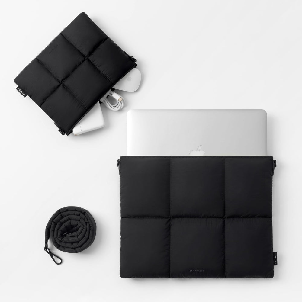 Puffy Laptop Çantası - Siyah